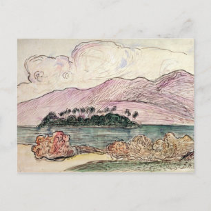 Paul Gauguin Tahitian Landscape (w/c on paper) Postcard