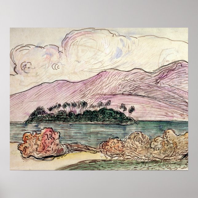 Paul Gauguin | Tahitian Landscape (w/c on paper) Poster (Front)