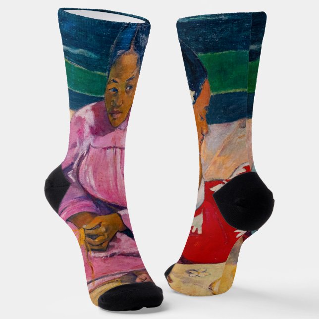 Paul Gauguin - Tahitian Women on the Beach Socks (Angled)