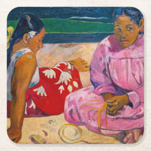 Paul Gauguin - Tahitian Women on the Beach Square Paper Coaster