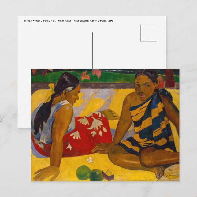 Paul Gauguin - Tahitian Women / Parau Api Postcard (Front/Back)
