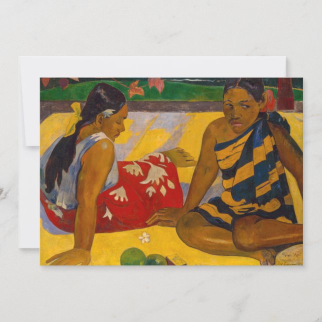 Paul Gauguin - Tahitian Women / Parau Api Thank You Card (Front)