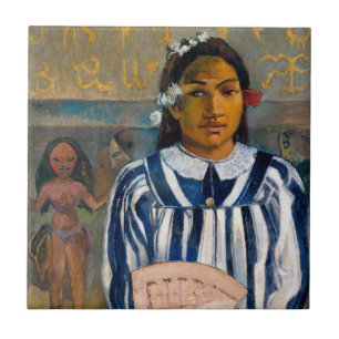 Paul Gauguin - The Ancestors of Tehamana Ceramic Tile
