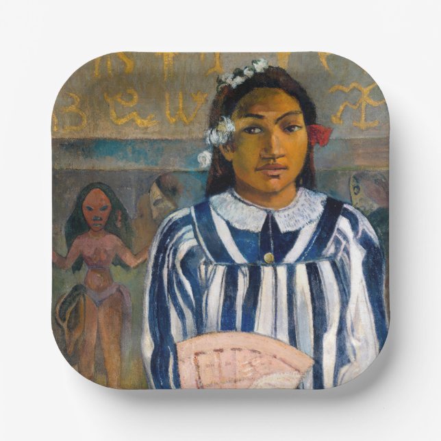 Paul Gauguin - The Ancestors of Tehamana Paper Plate (Front)