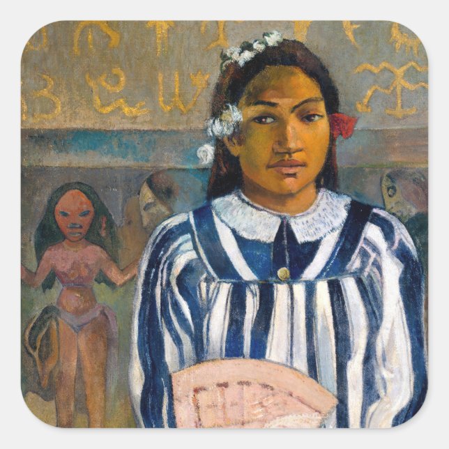 Paul Gauguin - The Ancestors of Tehamana Square Sticker (Front)