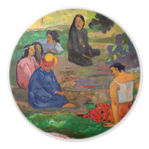 Paul Gauguin - The Conversation / Les Parau Parau Ceramic Knob