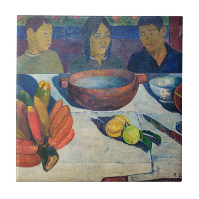 Paul Gauguin - The Meal / Bananas Ceramic Tile (Front)