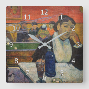Paul Gauguin - The Night Cafe, Arles Square Wall Clock