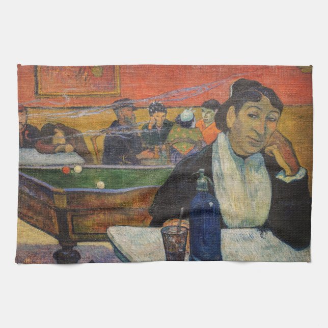 Paul Gauguin - The Night Cafe, Arles Tea Towel (Horizontal)