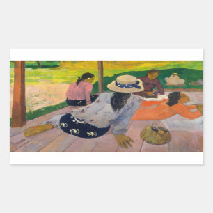 Paul Gauguin - The Siesta Rectangular Sticker