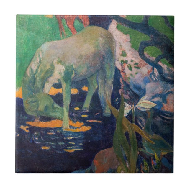 Paul Gauguin - The White Horse Ceramic Tile (Front)