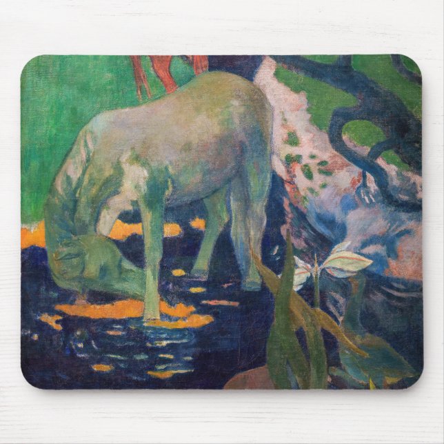 Paul Gauguin - The White Horse Mouse Pad (Front)