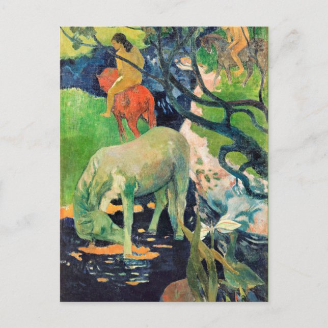 Paul Gauguin, The White Horse Postcard (Front)