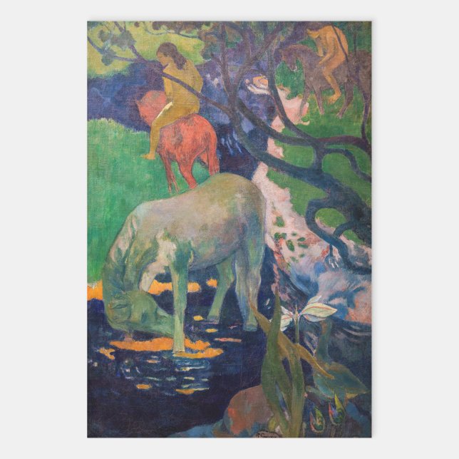 Paul Gauguin - The White Horse Wrapping Paper Sheet (Creator Uploaded)