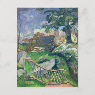 Paul Gauguin   The Wooden Gate or, The Pig Keeper, Postcard