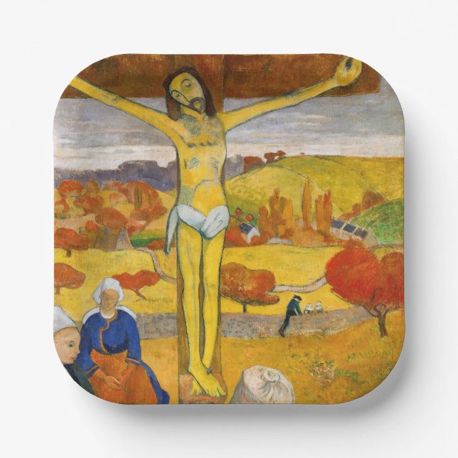 Paul Gauguin - The Yellow Christ Paper Plate (Front)