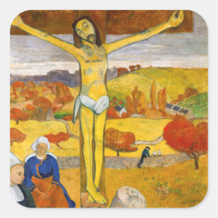 Paul Gauguin - The Yellow Christ Square Sticker