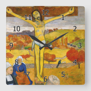 Paul Gauguin - The Yellow Christ Square Wall Clock