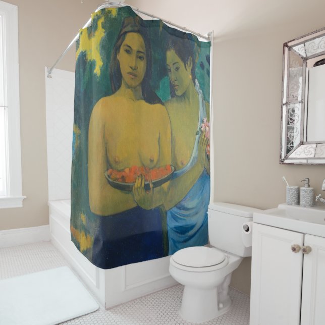 Paul Gauguin - Two Tahitian Women Shower Curtain (In Situ)