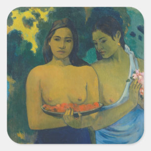 Paul Gauguin - Two Tahitian Women Square Sticker
