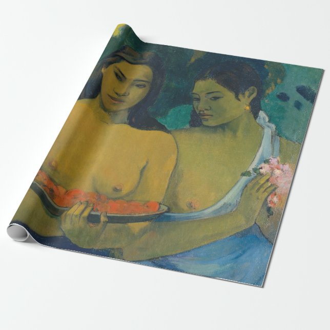 Paul Gauguin - Two Tahitian Women Wrapping Paper (Unrolled)