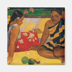 Paul Gauguin Two Women Of Tahiti Parau Api Vintage Magnet