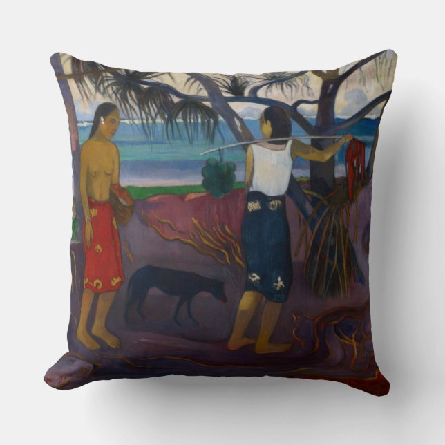 Paul Gauguin | Under the Pandanus, 1891 (oil on ca Cushion (Front)