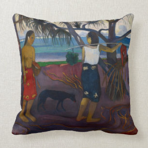 Paul Gauguin Under the Pandanus, 1891 (oil on ca Cushion