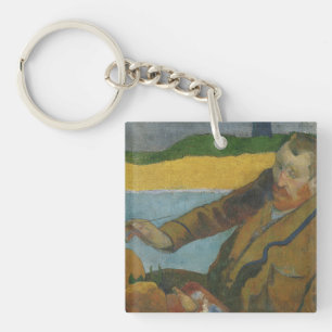 Paul Gauguin Vincent van Gogh painting sunflowers Key Ring