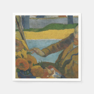 Paul Gauguin Vincent van Gogh painting sunflowers Napkin