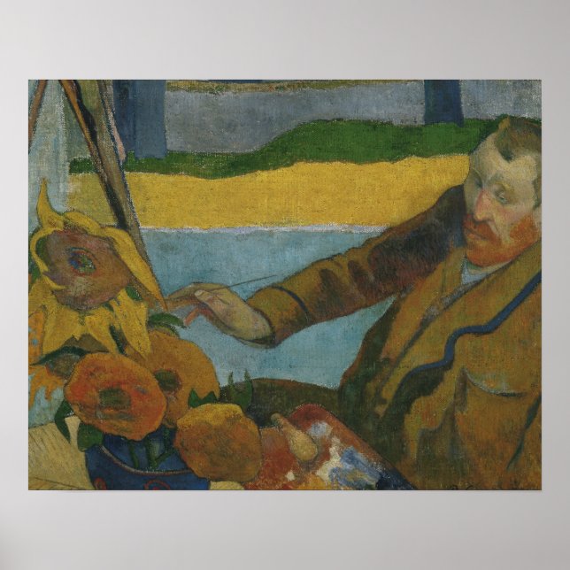 Paul Gauguin -Vincent van Gogh Painting Sunflowers Poster (Front)