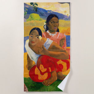 Paul Gauguin - When Will You Marry? Beach Towel