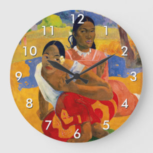 Paul Gauguin - When Will You Marry? Large Clock