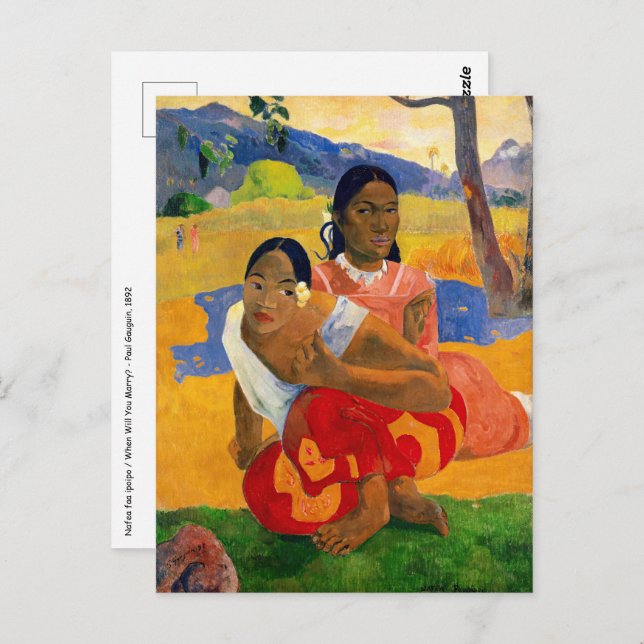 Paul Gauguin - When Will You Marry? Postcard (Front/Back)