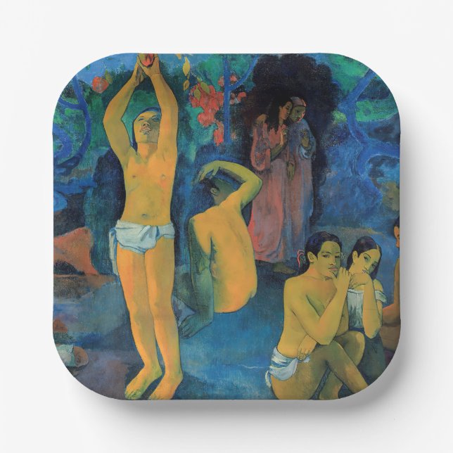 Paul Gauguin - Where Do We Come From? Paper Plate (Front)