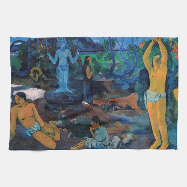 Paul Gauguin - Where Do We Come From? Tea Towel (Horizontal)