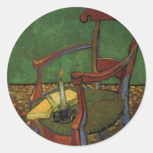 Paul Gauguin's Armchair by Vincent van Gogh Classic Round Sticker