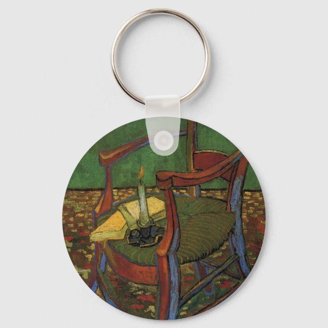 Paul Gauguin's Armchair by Vincent van Gogh Key Ring (Front)