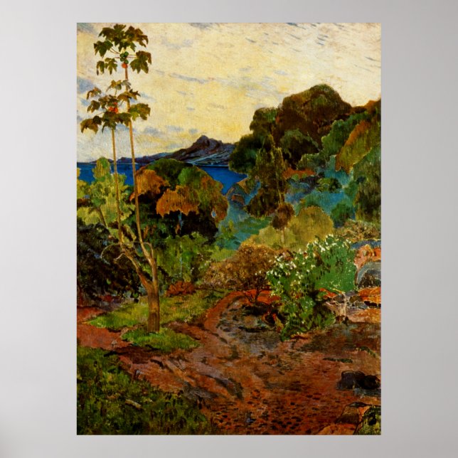 Paul Gauguin's Martinique Landscape (1887) Poster (Front)