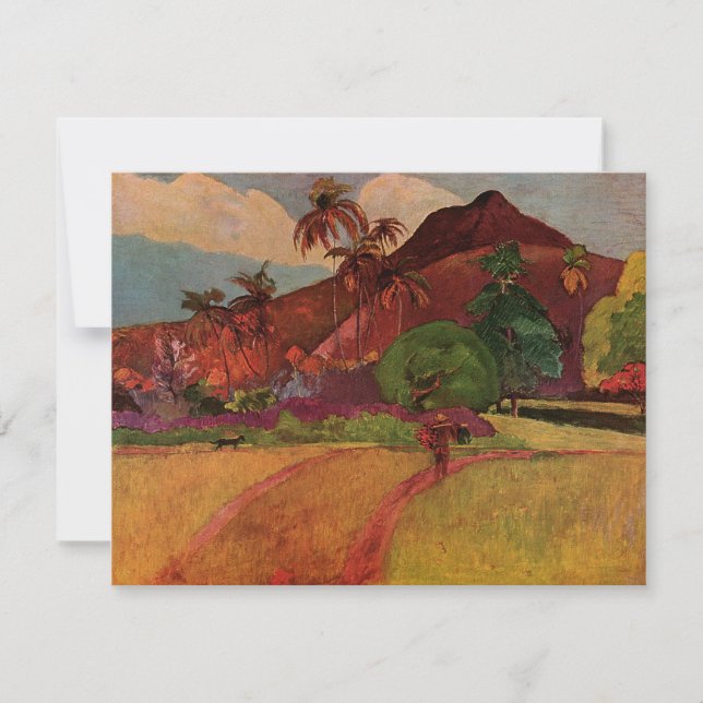 Paul Gauguin's Tahitian Landscape (1893) Invitation (Front)