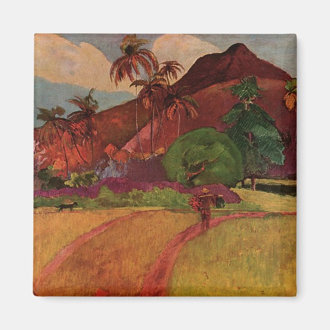 Paul Gauguin's Tahitian Landscape (1893) Magnet (Front)