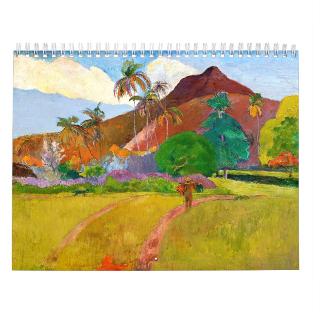 Paul Gauguin's Tahitian Landscape famous painting Calendar (Cover)