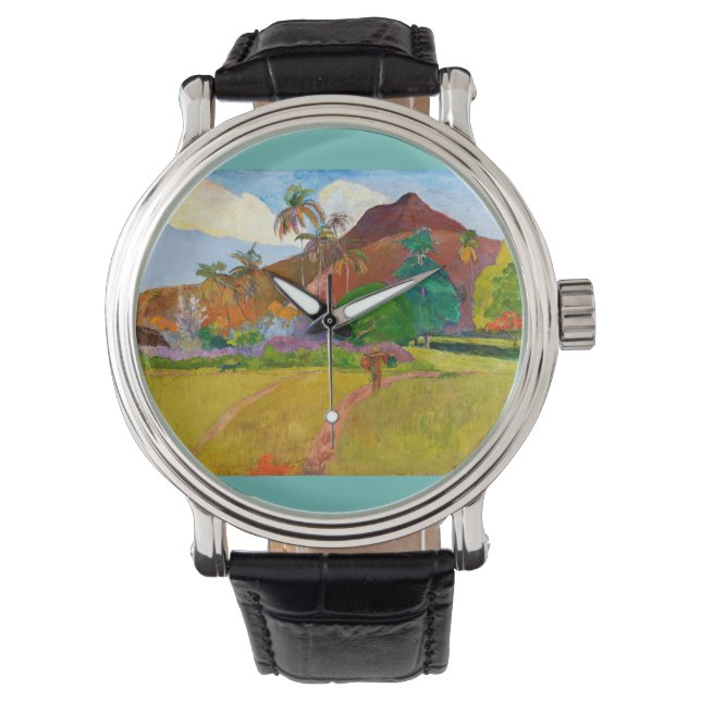 Paul Gauguin's Tahitian Landscape famous painting Watch (Front)