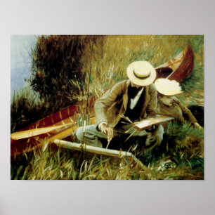 Paul Helleu Sketching with his Wife Poster
