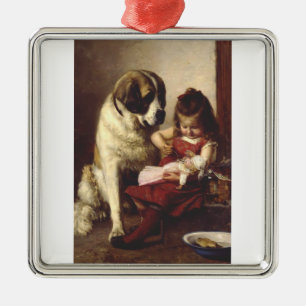 Paul Hermann Wagner: Best Friends Victorian Art Metal Ornament