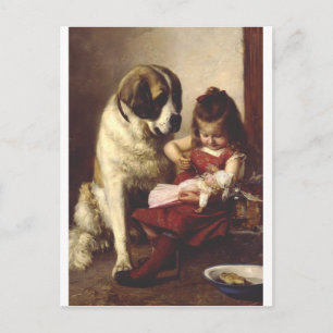 Paul Hermann Wagner: Best Friends Victorian Art Postcard