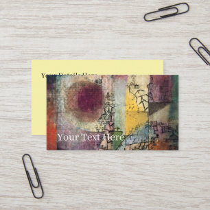 Paul Klee Abstract Art Cubism Business Card