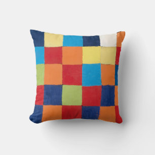 Paul Klee abstract art, Qu 1 colour chart Cushion