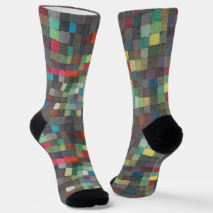 Paul Klee Abstract Mosaic Grid - Fine Art Socks