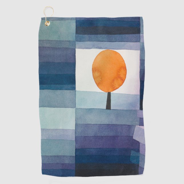 Paul Klee Abstract Tree Blue Painting Golf Towel (Front)